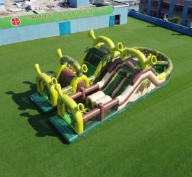 T7-5146 Curso de Obstáculos Inflável com Tema Shrek