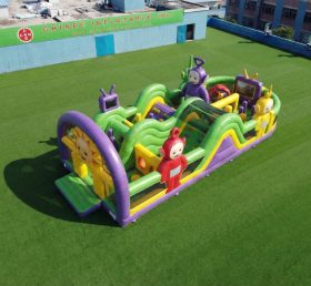 T7-5160 Curso de Obstáculos Inflável com Tema Teletubbies
