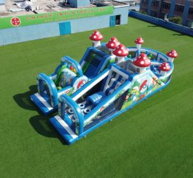 T7-5167 Obstáculos Infláveis com Tema dos Smurfs