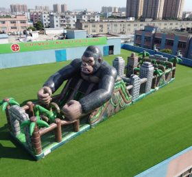 T7-5190 Curso de Obstáculos Inflável com Tema de King Kong