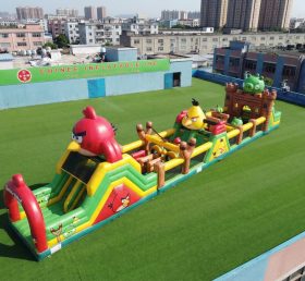 T7-5191 Curso de Obstáculos Inflável com Tema Angry Birds