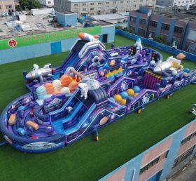 T7-5205 Tema Espacial Gigante Curso de Obstáculos Inflável Corrida Desafiadora