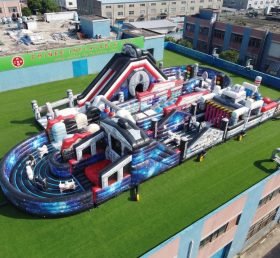 T7-5206 Curso de Obstáculos Inflável Gigante com Tema Star Wars Corrida Desafiadora