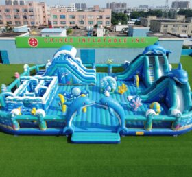 GF3-1448 Playground Inflável Tema Golfinho