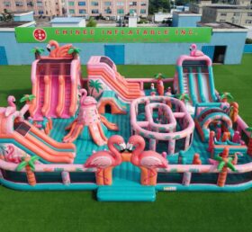 GF3-1458 Playground Inflável Tema Flamingo