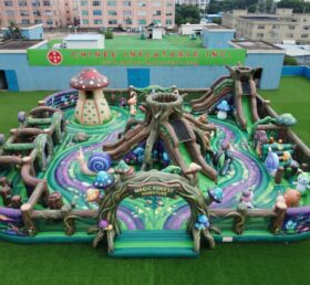 GF3-1476 Parque Infantil Inflável com Tema Floresta Mágica