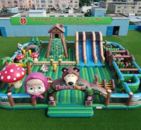 GF3-1477 Playground Inflável com Tema Masha e o Urso