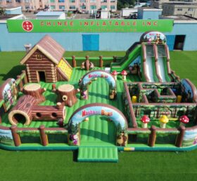 GF3-1478 Playground Inflável com Tema Masha e o Urso
