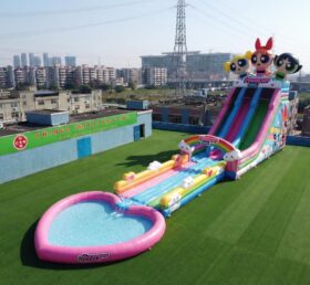 GS2-103 Tema As Meninas Superpoderosas Escorregador Inflável Gigante de Água