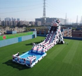 GS2-116 Escorrega Aquático Gigante Inflável com Tema de Vaca