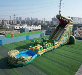 GS2-121 Escorregador Inflável Gigante com Tema de Crocodilo