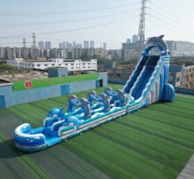 GS2-124 Escorregador Aquático Inflável Gigante com Tema de Golfinho