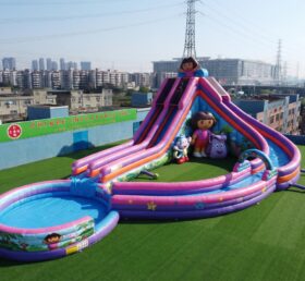 GS2-129 Escorrega de Água Gigante Inflável com Tema da Dora