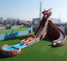 GS2-130 Escorregador Gigante Inflável com Tema de Dragão para Água