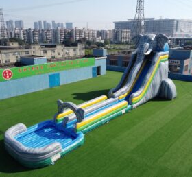 GS2-131 Escorregador Aquático Gigante com Tema de Elefante