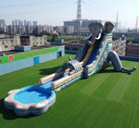 GS2-132 Escorregador Aquático Inflável Gigante com Tema de Elefante