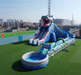 GS2-142 Escorregador Gigante Inflável com Tema de Hipopótamo