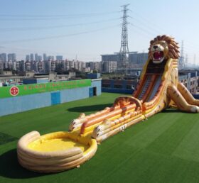 GS2-149 Escorregador Aquático Inflável Gigante com Tema de Leão
