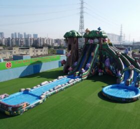 GS2-153 Escorregador Aquático Inflável Gigante com Tema Floresta Mágica