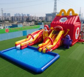 GS2-154 Escorrega Aquático Gigante Inflável com Tema McDonald