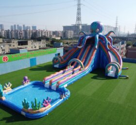 GS2-164 Escorregador Aquático Inflável Gigante com Tema de Polvo