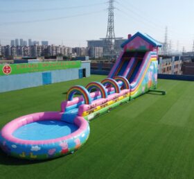 GS2-170 Escorregador Aquático Gigante Inflável com Tema Peppa Pig