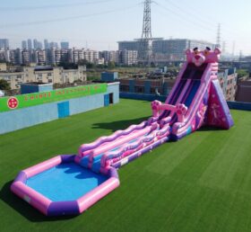 GS2-171 Escorregador Gigante Inflável com Tema Pantera Cor-de-Rosa