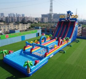 GS2-186 Escorregador Aquático Gigante Inflável com Tema Sonic