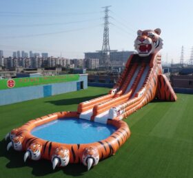 GS2-196 Escorregador Aquático Gigante com Tema de Tigre Inflável