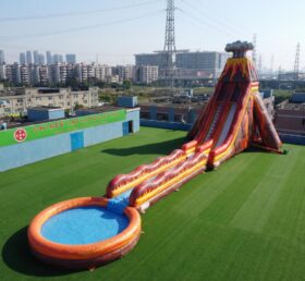 GS2-202 Escorregador Aquático Inflável Gigante com Tema de Vulcão