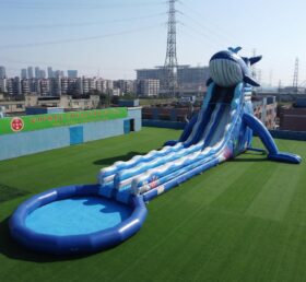 GS2-203 Escorregador Aquático Gigante Inflável com Tema de Baleia