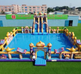 Pool3-849 Parque Aquático Inflável com Tema de Aladdin