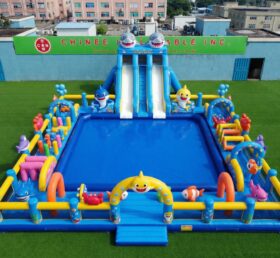 Pool3-852 Parque Aquático Inflável com Tema Baby Shark