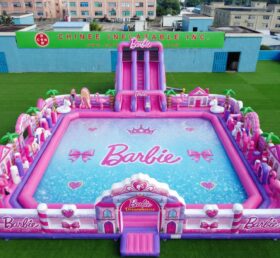 Pool3-853 Parque Aquático Inflável com Tema Barbie