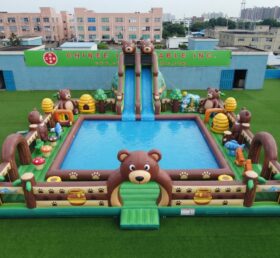 Pool3-855 Parque Aquático Inflável com Tema de Urso