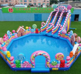 Pool3-859 Parque Aquático Inflável com Tema de Doces