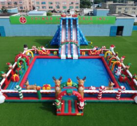 Pool3-862 Parque Aquático Inflável com Tema de Natal