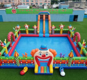 Pool3-863 Parque Aquático Inflável com Tema de Palhaço