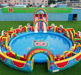 Pool3-864 Parque Aquático Inflável com Tema Cocomelon