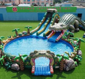 Pool3-865 Parque Aquático Inflável com Tema de Crocodilo