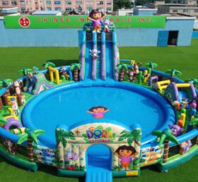 Pool3-867 Parque Aquático Inflável com Tema Dora