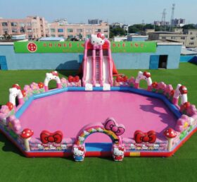 Pool3-877 Parque Aquático Inflável com Tema Hello Kitty