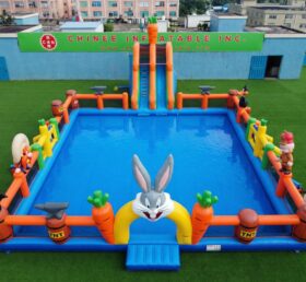 Pool3-881 Parque Aquático Inflável com Tema Looney Tunes