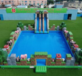 Pool3-883 Parque Aquático Inflável com Tema Minecraft