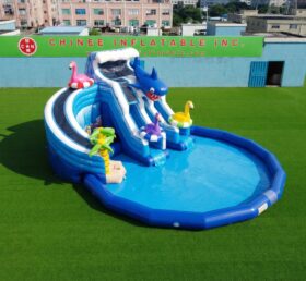 Pool3-889 Parque Aquático Inflável com Tema Oceânico