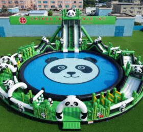 Pool3-890 Parque Aquático Inflável Temático de Panda