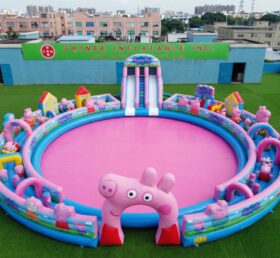 Pool3-894 Parque Aquático Inflável com Tema Peppa Pig