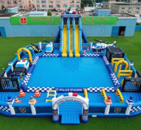 Pool3-899 Parque Aquático Inflável com Tema de Estação de Polícia