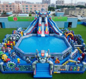 Parque Aquático Inflável com Tema de Robô Pool3-900