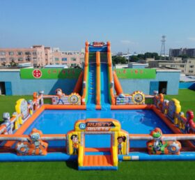 Pool3-901 Parque Aquático Inflável com Tema Rusty Rivets